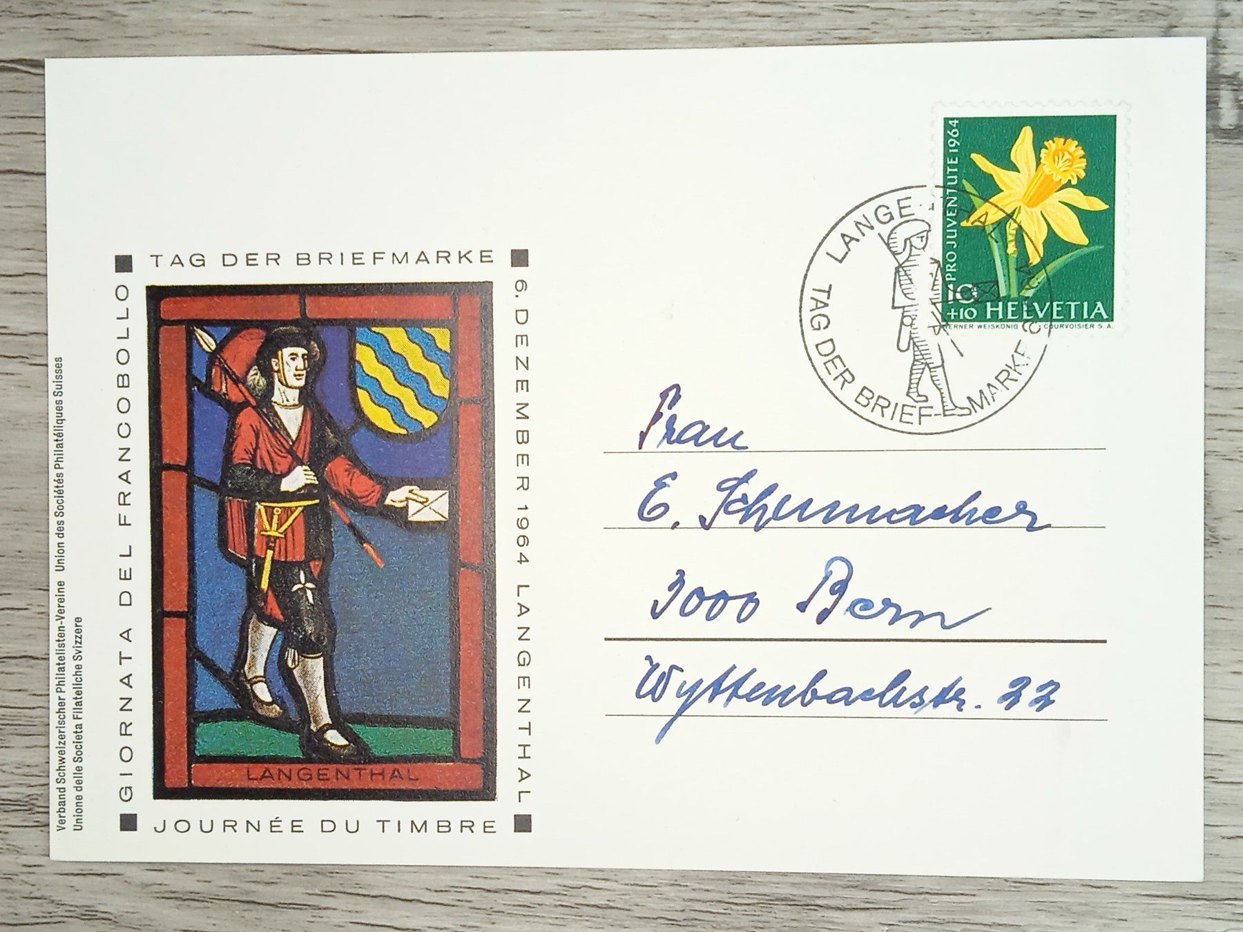 Tutti i francobolli: TR13 Carte Postale + Timbre Suisse 1964 – Usato da Cousset venduto da Patrick_Collections