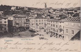 AK Lugano - Piazza della Riforma, 1903, RARA!