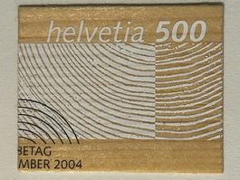 2004 Rohstoff HOLZ Schweiz: AUSGABETAG Briefmarke ZNr. 1133