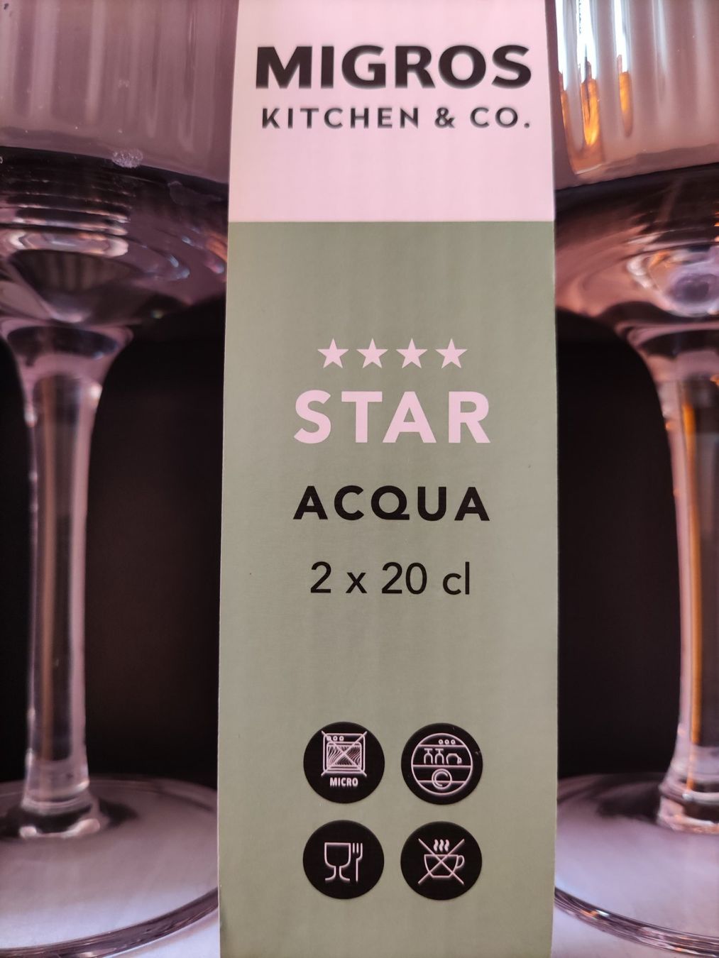 Migros Bicchieri: Migros Kitchen & Co. Champagnerglas Star transparent, 20cl – Nuovo e nell'imballaggio originale da Spreitenbach venduto da lucius2024 4
