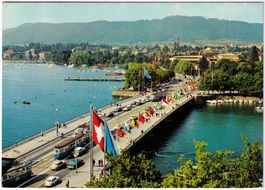 Zürich - Quaibrücke und Uetliberg