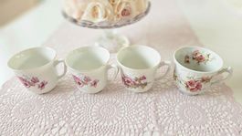 4 x Antike Vintage Limoges Espressotassen Porzellan 1.0 DL