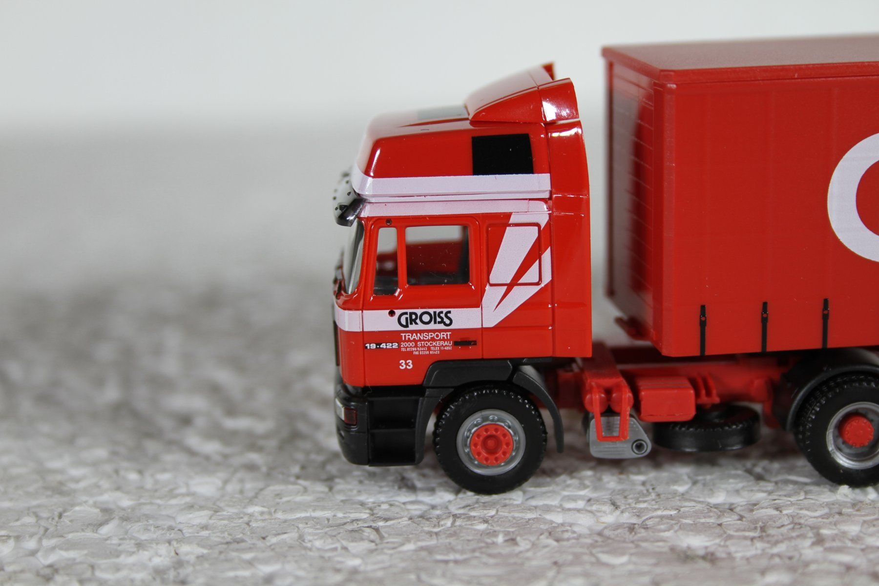 Herpa Modellini d'auto: Herpa Man Sattelzug Groiss – Usato da Triesen venduto da gleis8 1