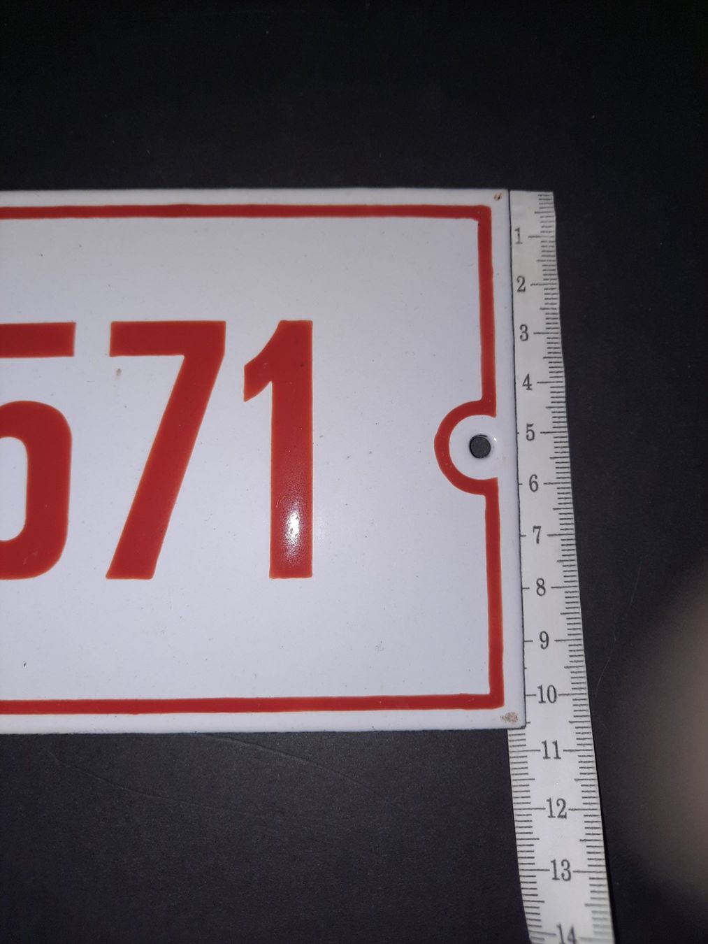 Schilder: Targa smaltata, numero civico 571 – Gebraucht aus Biasca von Old_6blh 3