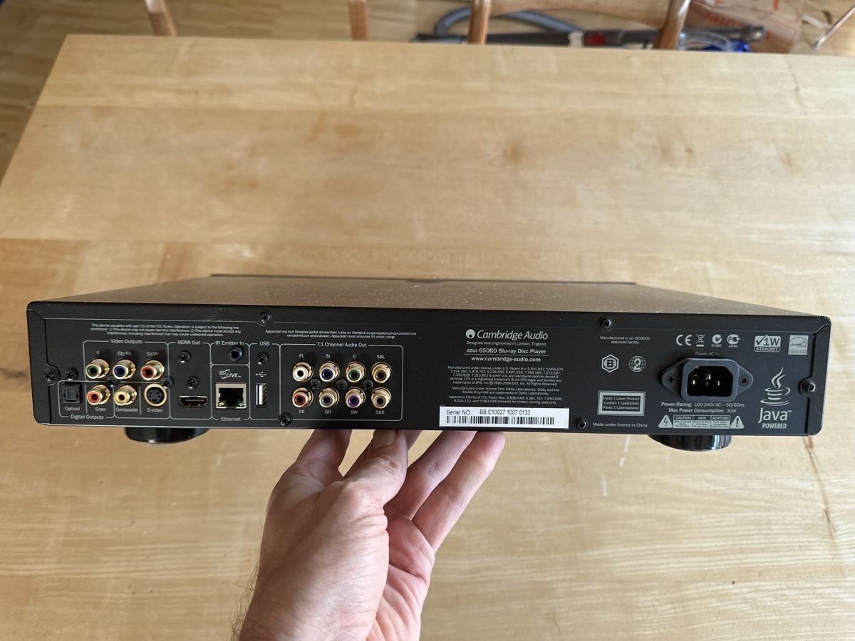 Tous les DVDs: Cambridge Audio AZUR 650BD Blu-ray Disc Player gebraucht – D'occasion à Zürich par MarkusBoesch 3