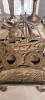 Antiker Briefhalter mit Tintenfässern und Schiff Deko