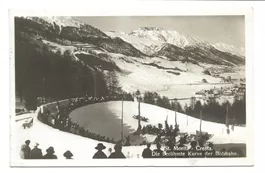 St. Moritz (GR) Cresta-Run - Bobbahn - berühmte Kurve - 1926