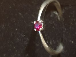 Silber Ring Silber 800 Rubin Damenring