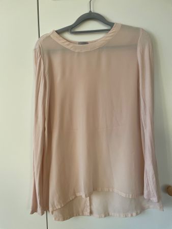 MARELLA SPORT Damen Langarmshirt / Bluse Seide Rosa (Gr. S)