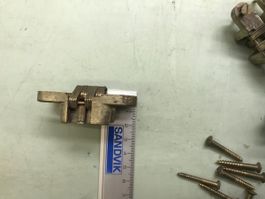 3 Messing Scharniere Bänder gebraucht, antike Möbel.massiv