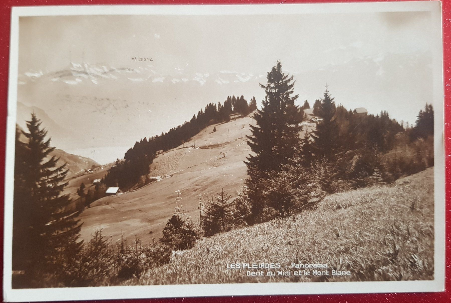 Ansichtskarten: Les Pleïades Panorama 1930 – Gebraucht aus Melchnau von