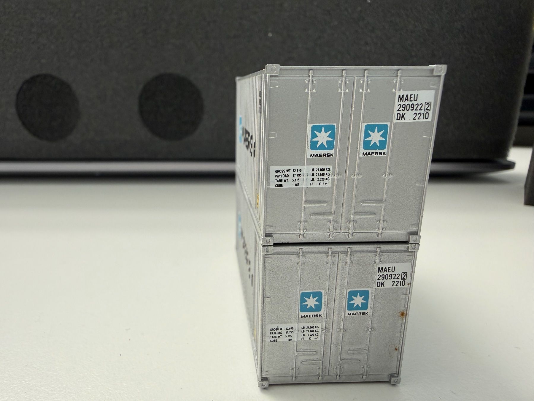 Brekina Modellini di ferrovie: Walthers 2x 20Ft. Container Maersk / HO – Usato da Jonschwil venduto da sutfra12 2