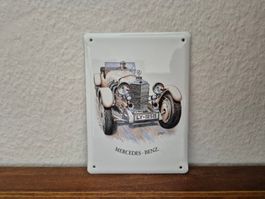 Emailschild Mercedes Benz Oldtimer Logo Emaille Schild Retro