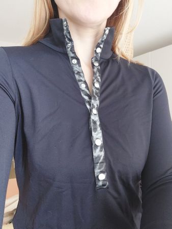 Schwarzes MDC Hoodie/Shirt mit Kragen im Grösse 36/38