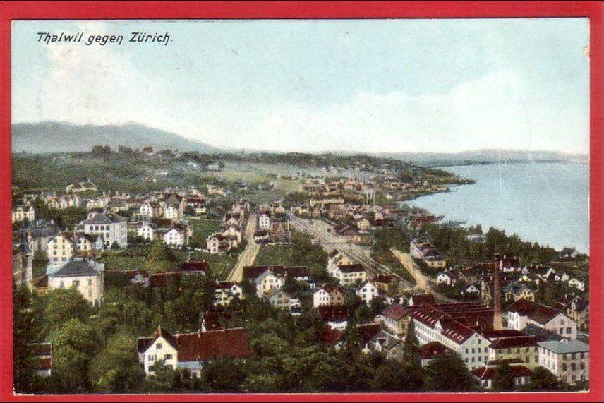 Ansichtskarten: THALWIL GEGEN ZÜRICH – Gebraucht aus Grüningen von Kartenlaube