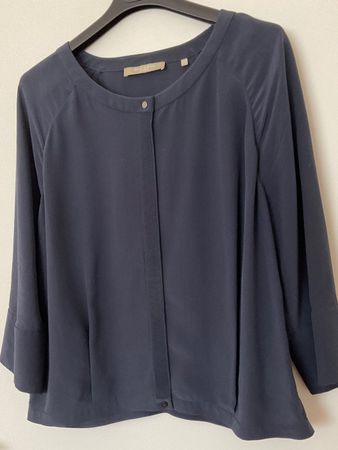 Marc O’Polo 100% Seiden Bluse Gr 42 marineblau NEU