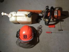 Stihl 036 Motorsäge incl. Zubehör / Helm, Tank, Benzin etc.