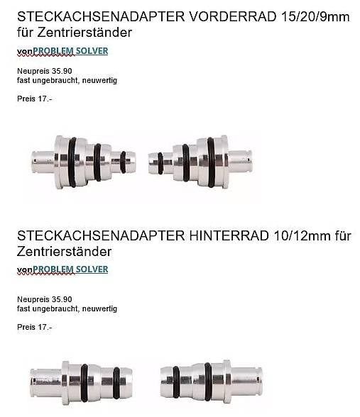 Ersatzteile: Steckachsenadapter – Gebraucht aus Hirschthal von fam_zd6m