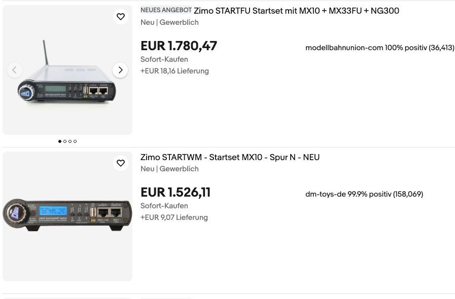 Zimo Modelleisenbahnen: ZIMO Digital Steuerung MX10 - Modern – Gebraucht aus Winterthur von Monstera 6