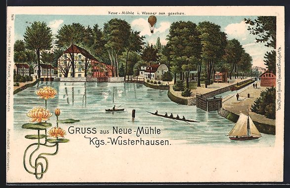 Cartes postales: Litho Neue Mühle b. Königs Wusterhause – D'occasion à Berlin par bartko-reher