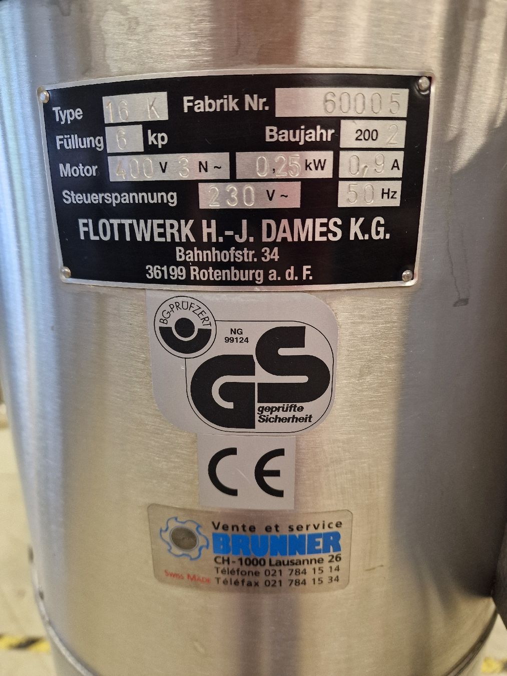 Brunner Anliker Elettrodomestici da cucina: Brunner  Kartofelschälmaschine – Usato da Niederwangen BE venduto da HasGastrobedarf 2
