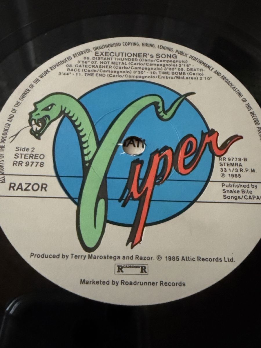 Dischi in vinile: Razor – Executioner’s Song + Malicious Intent OG Bundle – Usato da Muttenz venduto da Petar777 3