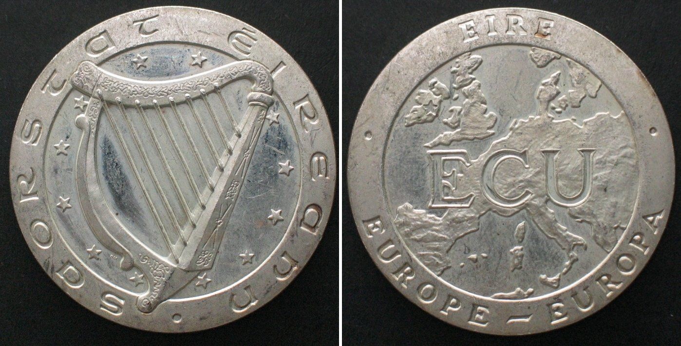 Tutti le monete: IRLAND Ecu o.J. (1992) Silber PP – Usato da Riehen venduto da sesambestcoins2004