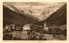 Kippel  VS   mit Lötschenlücke und Gr. Aletschhorn  um  1925