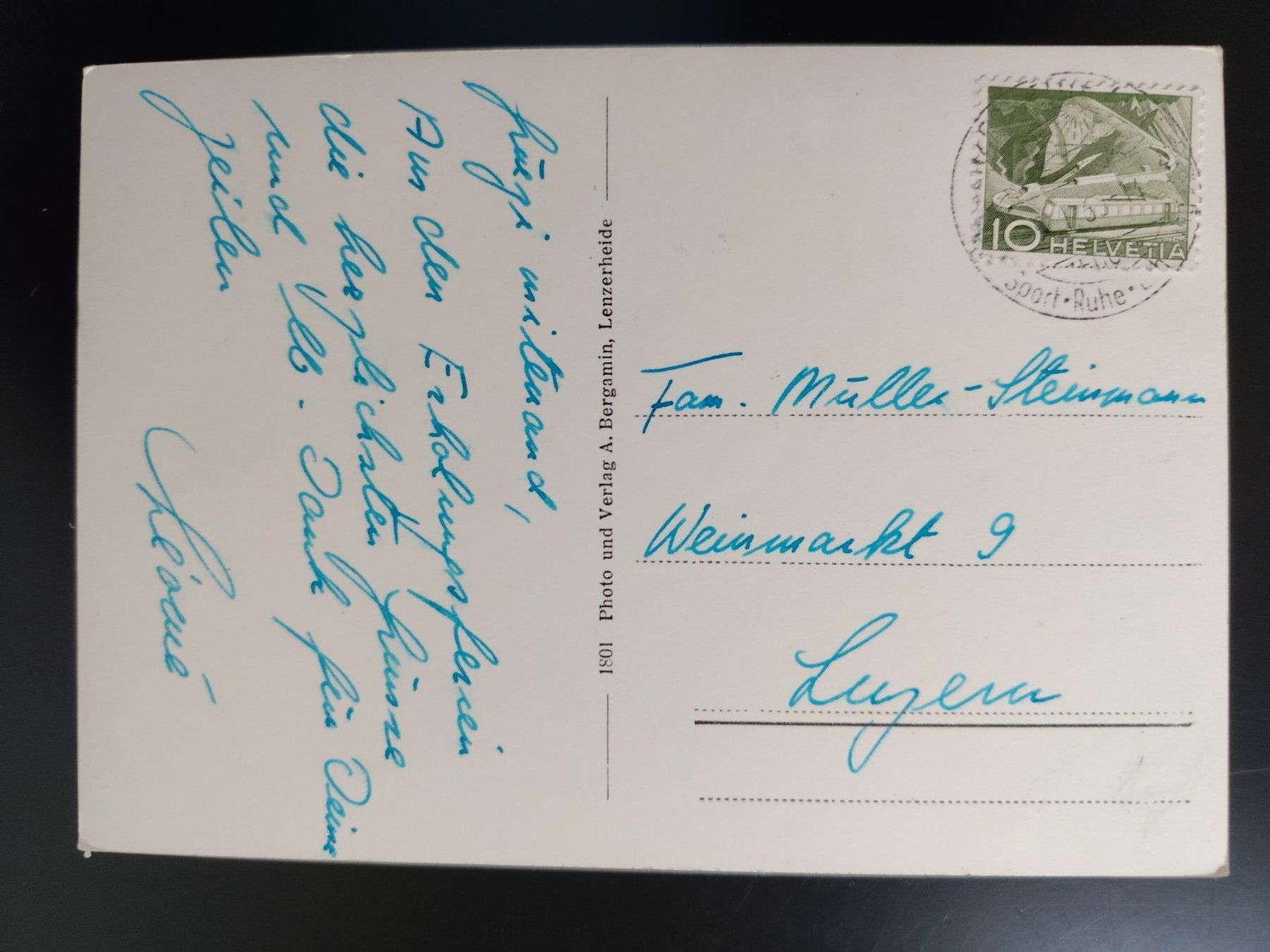 Ansichtskarten: Lenzerheide um ca. 1955 – Gebraucht aus Ohmstal von Lebensfreude05 1