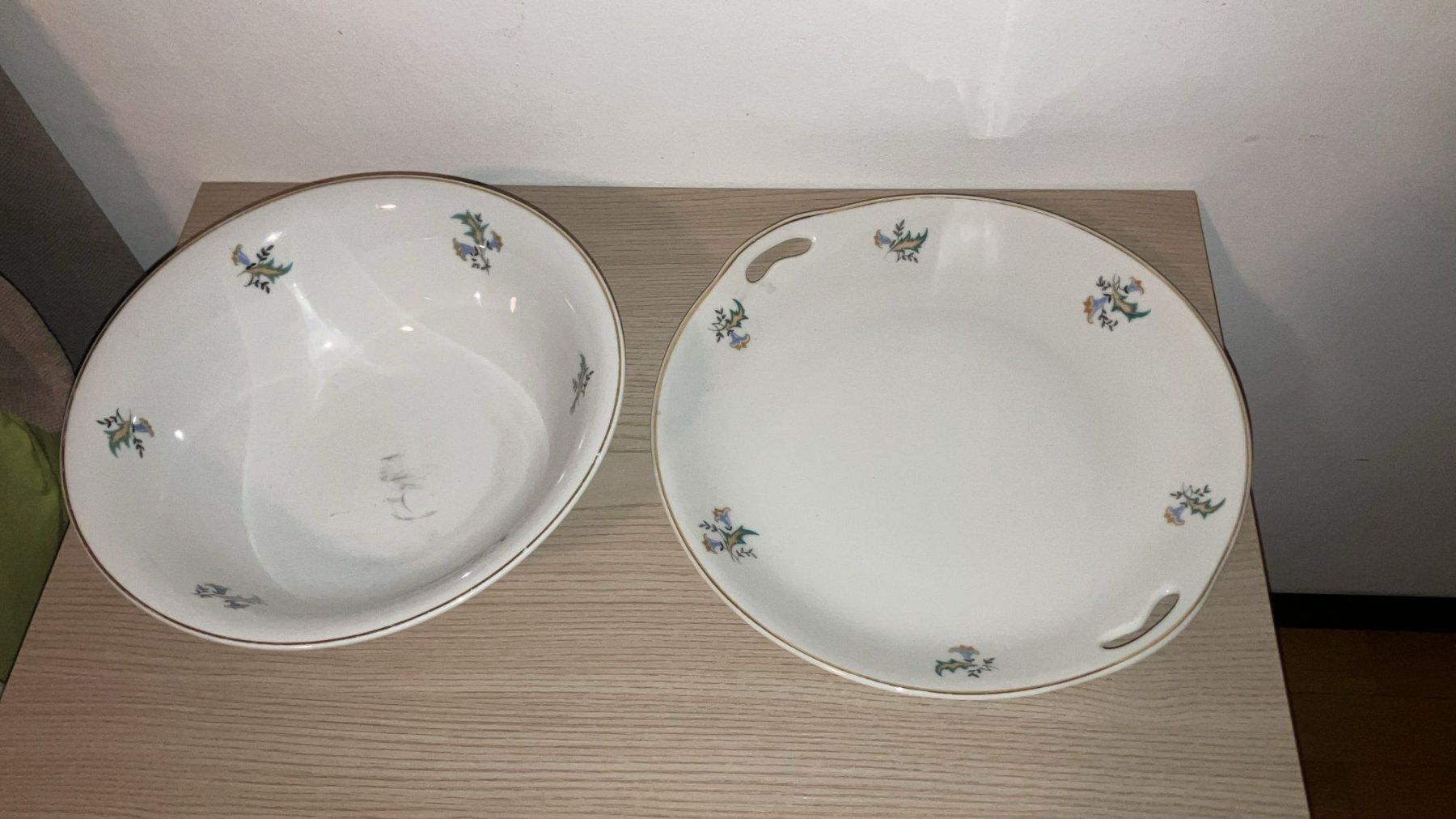 Schalen: Ciotola e piatto con manici con decoro floreale Langenthal – Gebraucht aus Melano von H-Sara