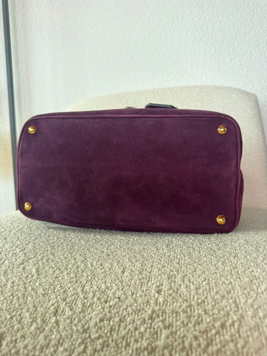 Prada Borse da donna: Prada Suede Double bag, Dark Purple – Usato da Twann venduto da shk_g6st 4