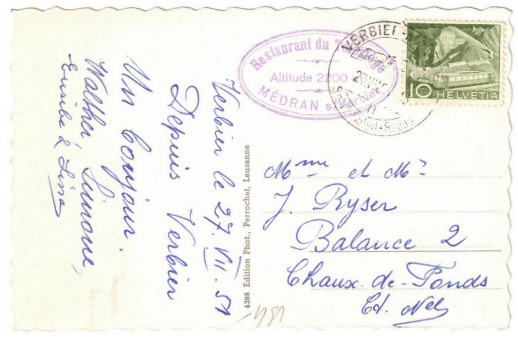Cartoline postali: Verbier - 4 Bild AK – Usato da Binningen venduto da Mountainrider 1