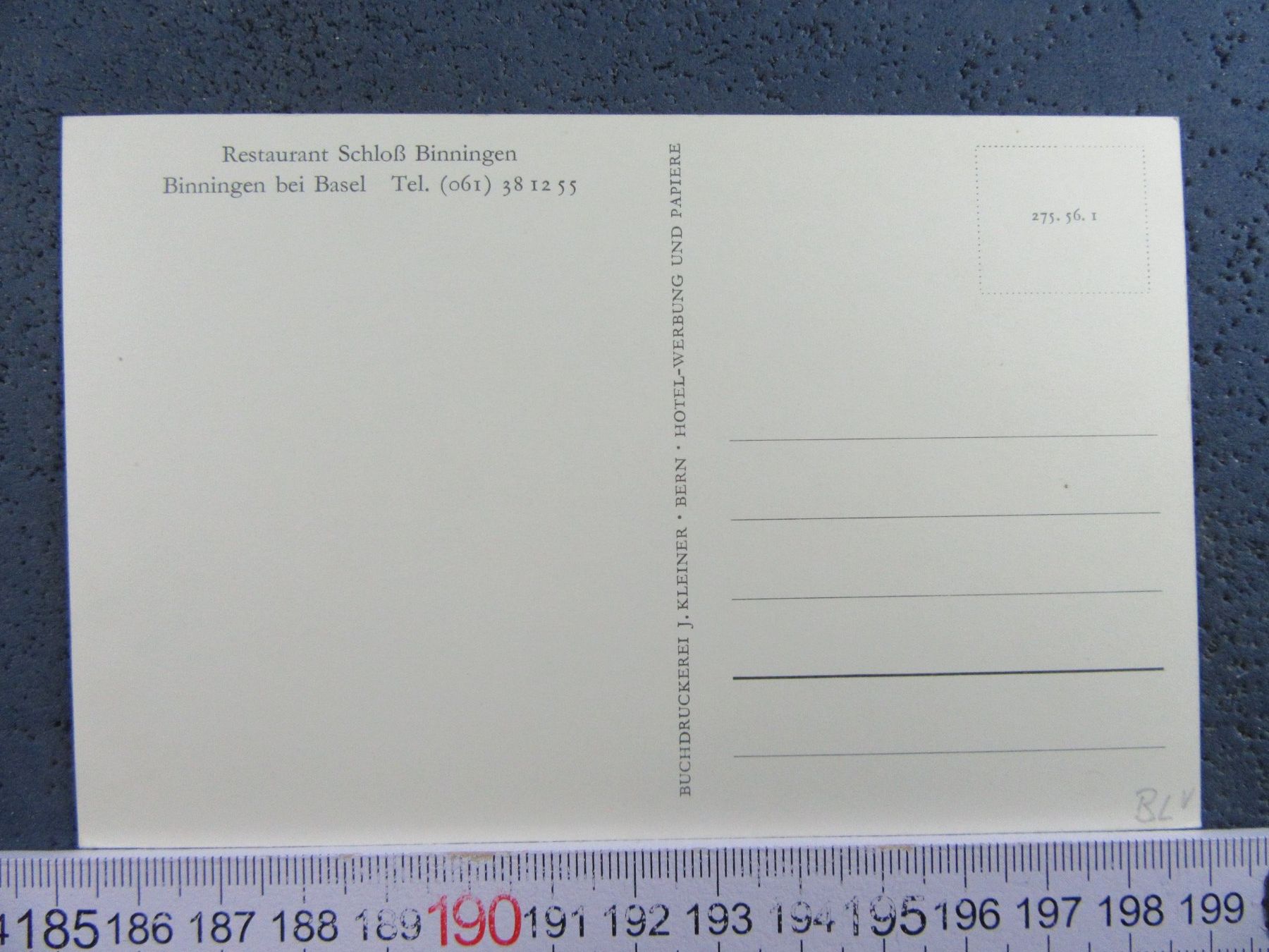 Cartoline postali: BINNINGEN BL AK RESTAURANT SCHLOSS – Usato da Ettingen venduto da Hausi4711 1