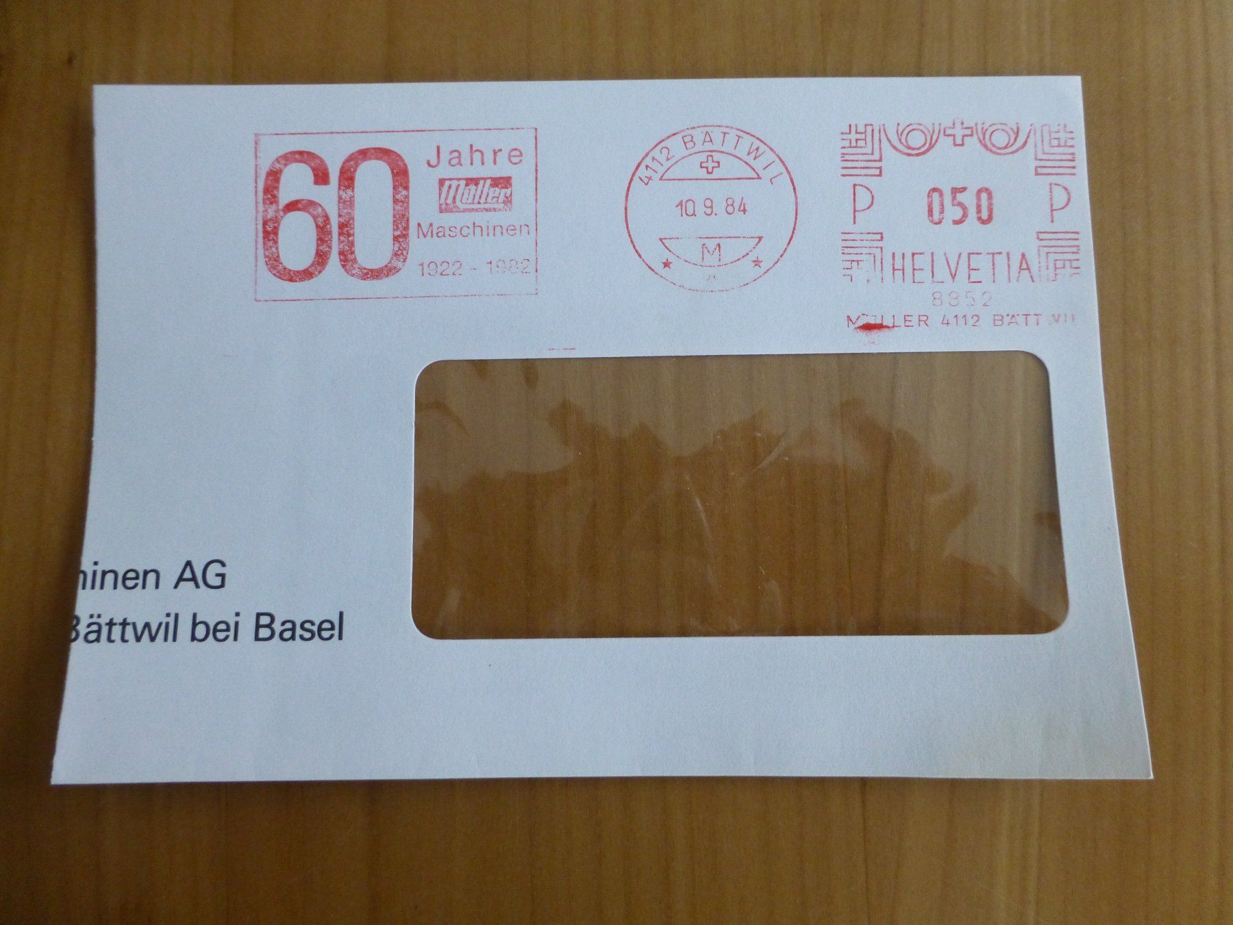 Poster & Bilder: Bättwil, Müller Maschinen 1984 – Gebraucht aus Bettlach von 1saurer