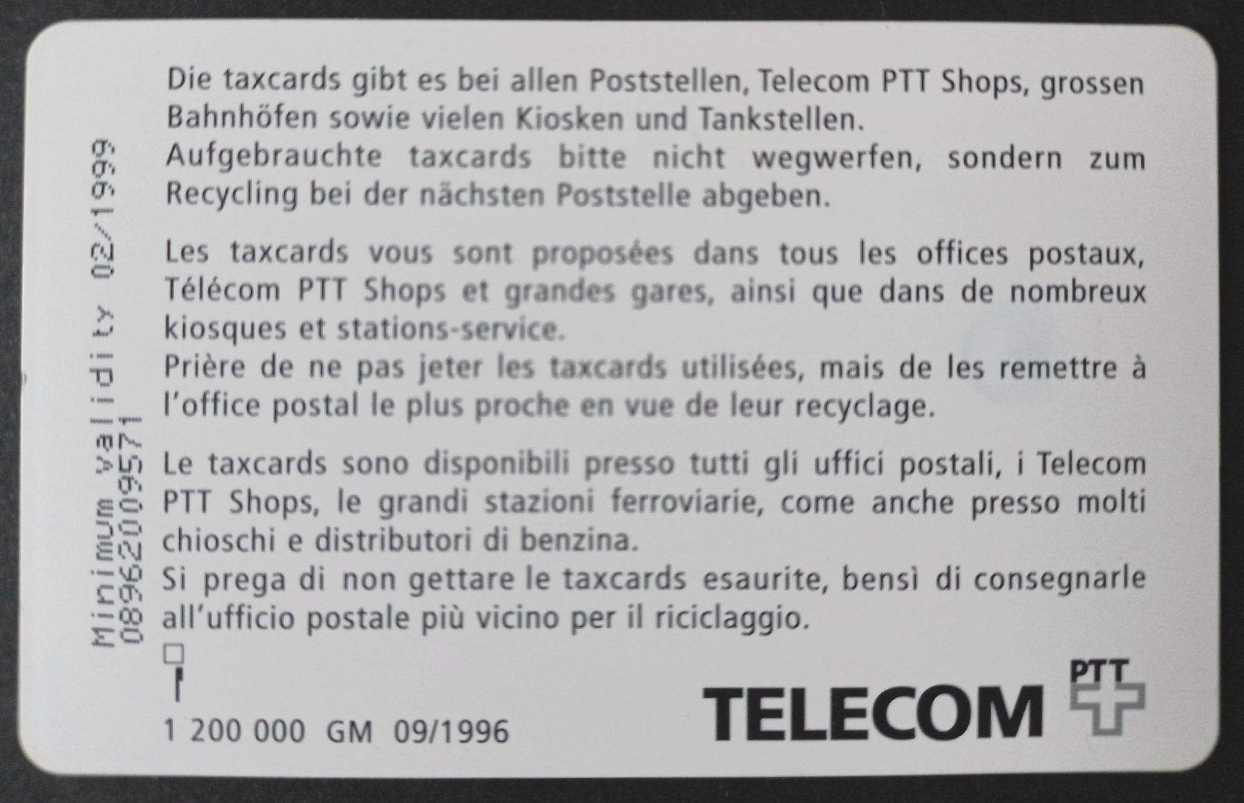 Swisscom Schede telefoniche: Taxcard - Verbunden - CH – Usato da Niederuzwil venduto da lubimaja 1