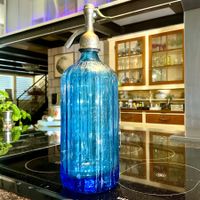 ANTIKE SIPHONFLASCHE FRANKREICH ANGANG 20 JH, H-32 CM