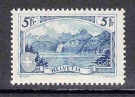 1928 Gebirgslandschaften 5Fr. Nr.178,  (*) ohne Gummi
