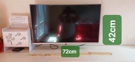 Télévision avec suport mural+ mit Kasten WIFI für F-Bedinung