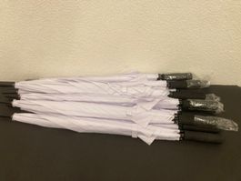 Regenschirme/ Stockschirme 12 Stück, weiss, automatik,120 cm