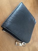 Balmain x H&M Leather Wallet Black Unisex Compact Zippered