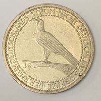 3 Mark 1930 J Rheinlandräumung Silber