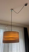 Deckenlampe mit Stoffschirm beige gebraucht guter Zustand