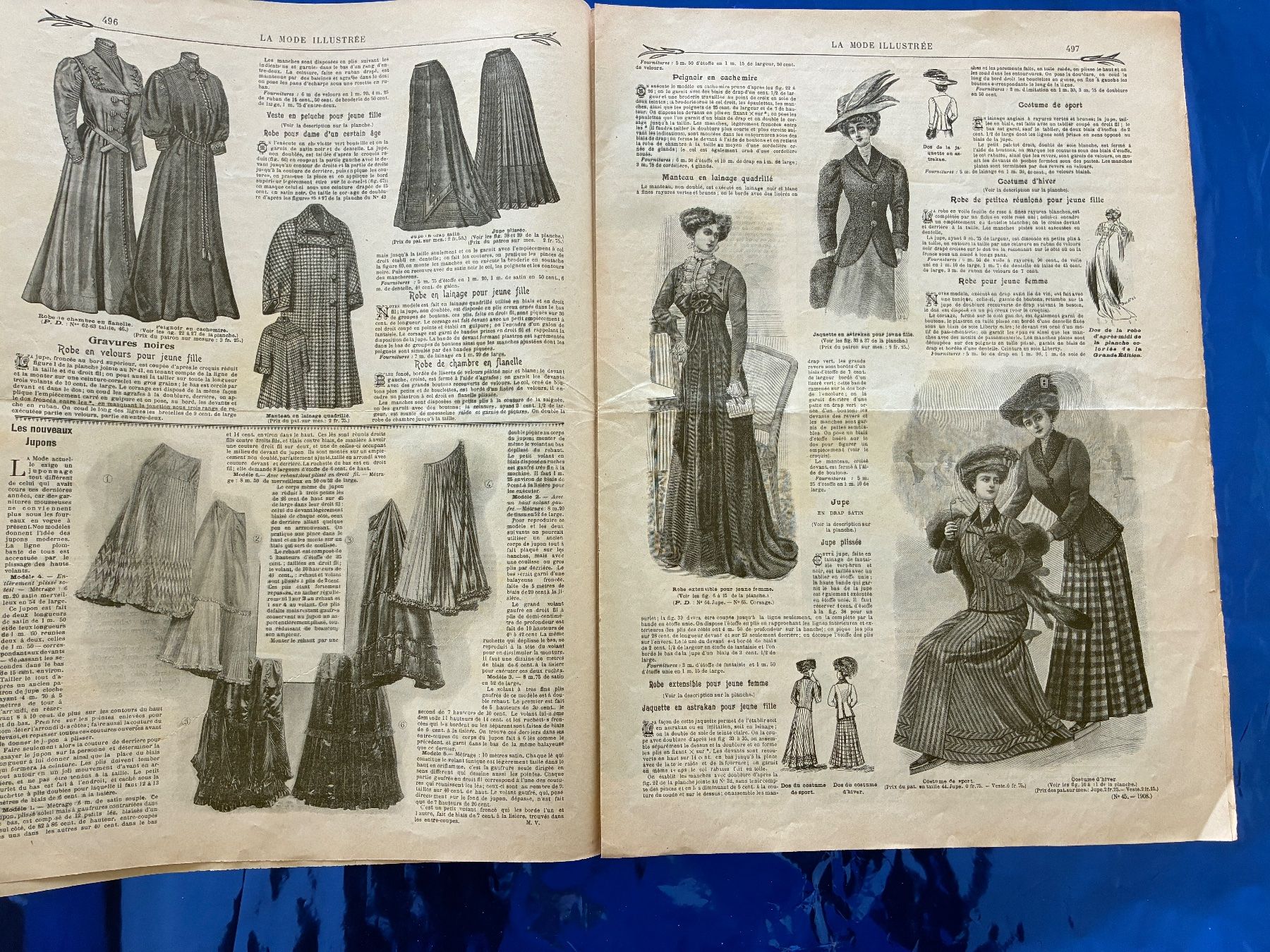 Revues & Magazines: La Mode Illustrée 1908 Jugendstil Mode Antike Kleidung – D'occasion à Aarwangen par nemkin61 2