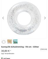 schwimmring mit Glitzer drin