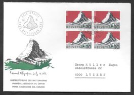 Sonderbrief S. 596 Zermatt Erstbest. Matterhorn 14.7.1965