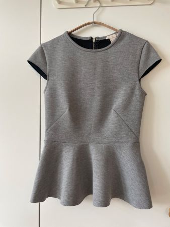 H&M Top / Schösschen-Oberteil – Grau – Gr. 34