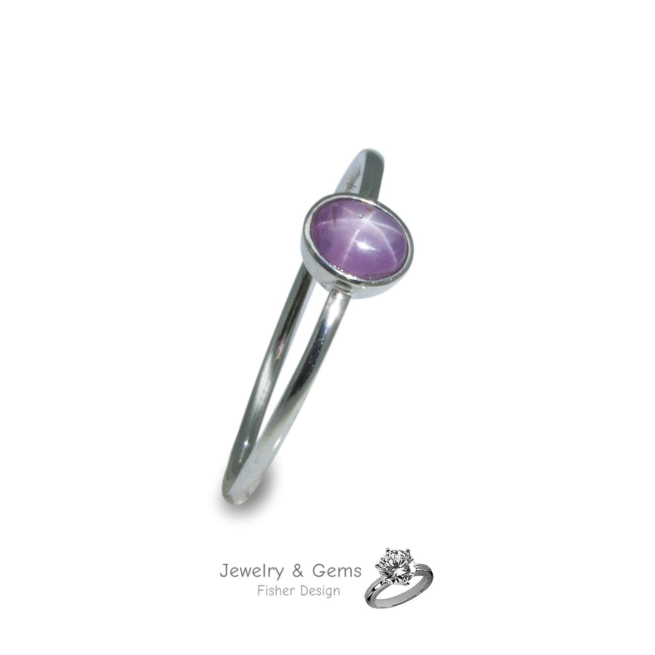 Anelli: Star Sapphire Ring Weissgold 18K. – Nuovo e nell'imballaggio originale da Zürich venduto da GOS08 1