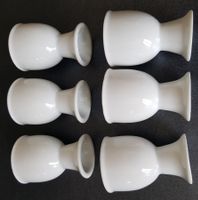 6 weisse Eierbecher aus Porzellan je 5×5×7 cm / NEU
