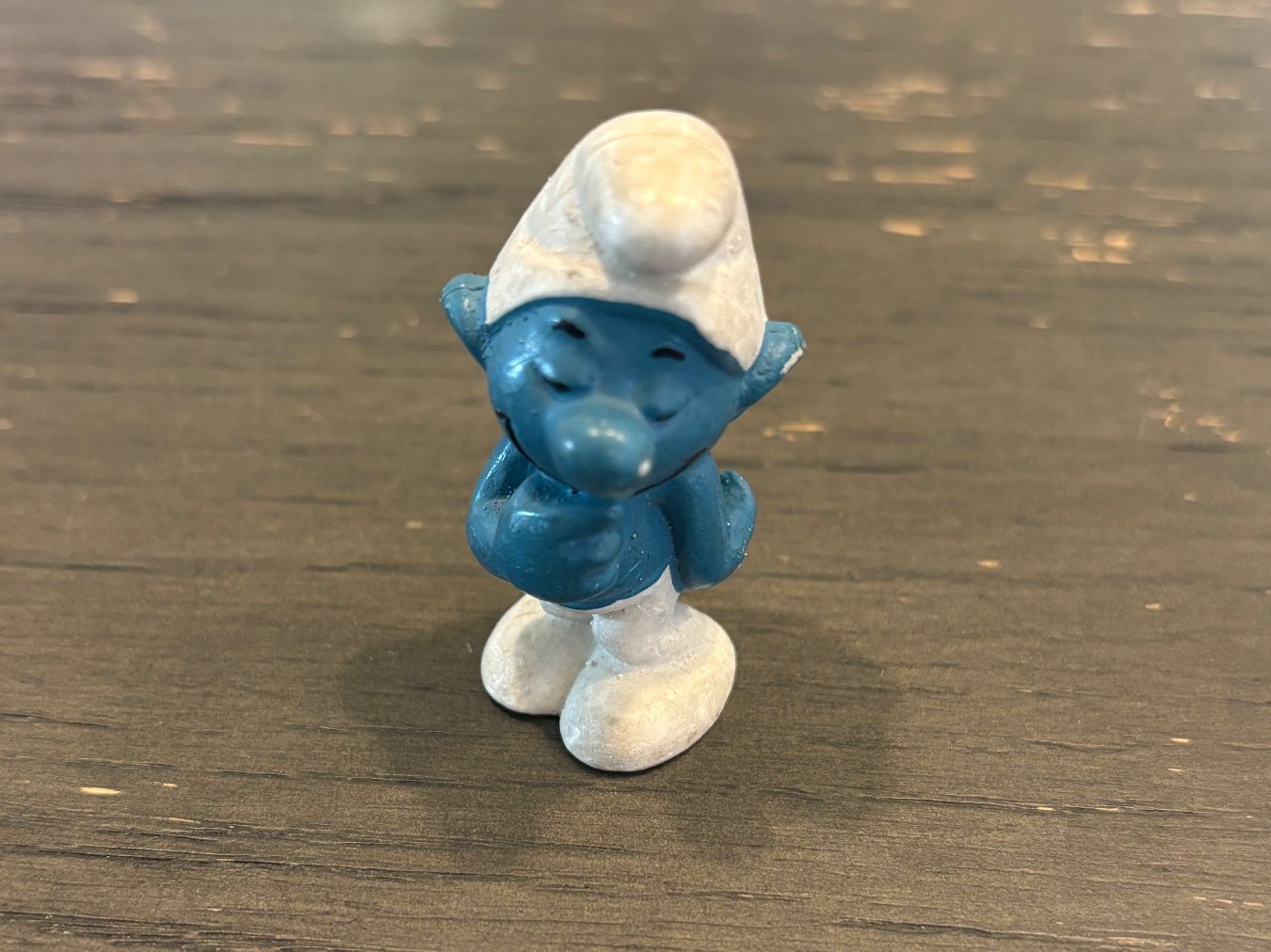 Statuette: Peyo Schlumpf / Verlegen – Usato da wenslingen venduto da kulturseller
