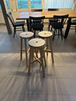 Barhocker Holz natur 3er Set guter Zustand